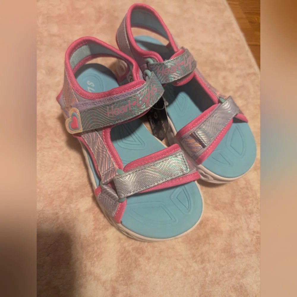Skechers Kids Girls Heart Lights Sandals Sneake